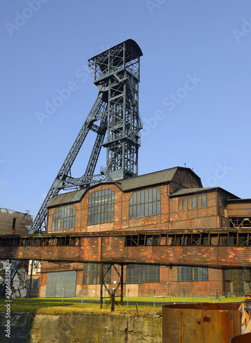 Old mine Hlubina, the Shaft Tower Building (after 1920) is a National Cultural Monument in city Ostrava, Czech Republic photo