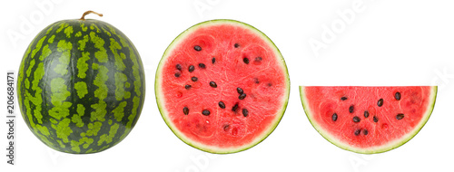 Tableau sur toile watermelon on a white background, isolated