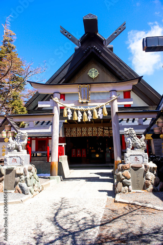 Closeup of Komitake Shrine, 5th Mount Fuji, Japan
