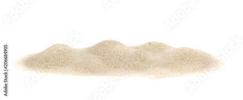 Pile of sand on white.