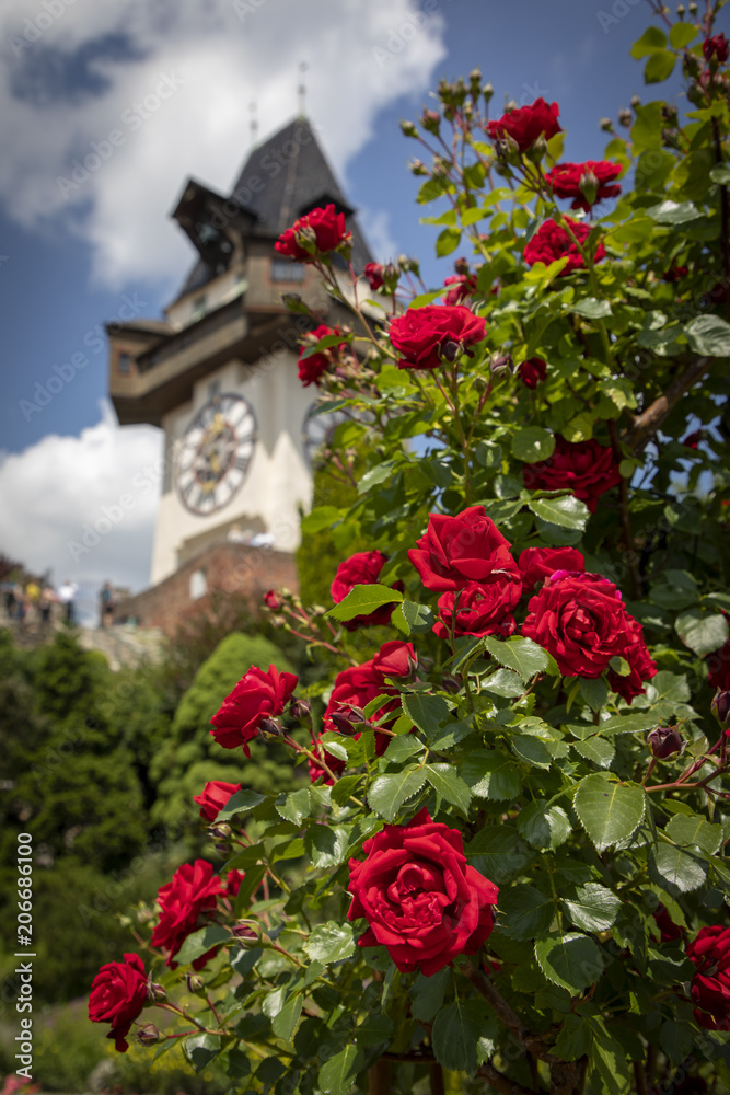 Uhrturm am Schlossberg Graz, Österreich