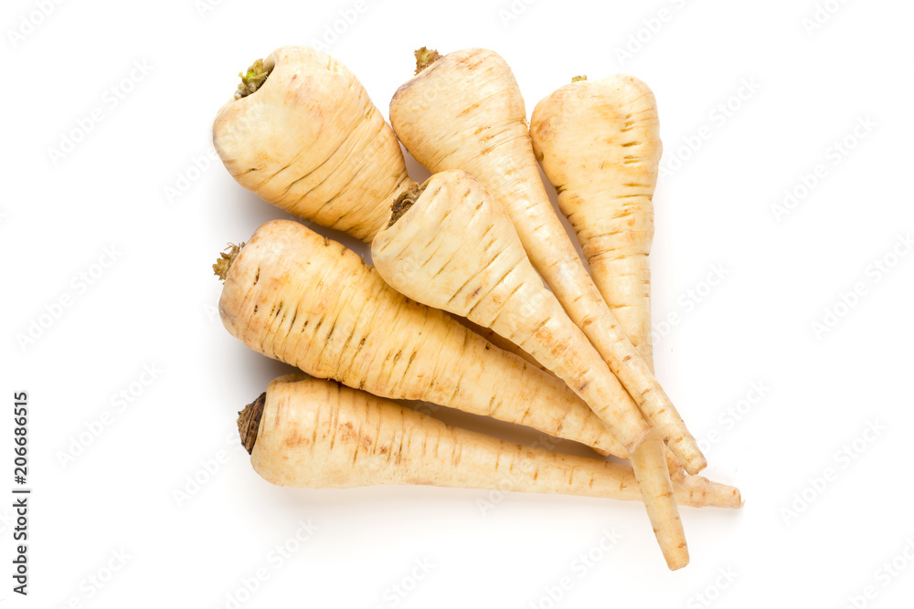 Parsnip isolated on the white background. Parsnip isolated on the white background.