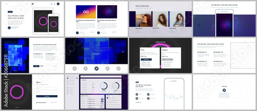 Wallpaper Mural Vector templates for website design, minimal presentations, portfolio with abstract colorful infographics, minimalistic futuristic backgrounds. UI, UX, GUI. Design of header, dashboard and other forms Torontodigital.ca