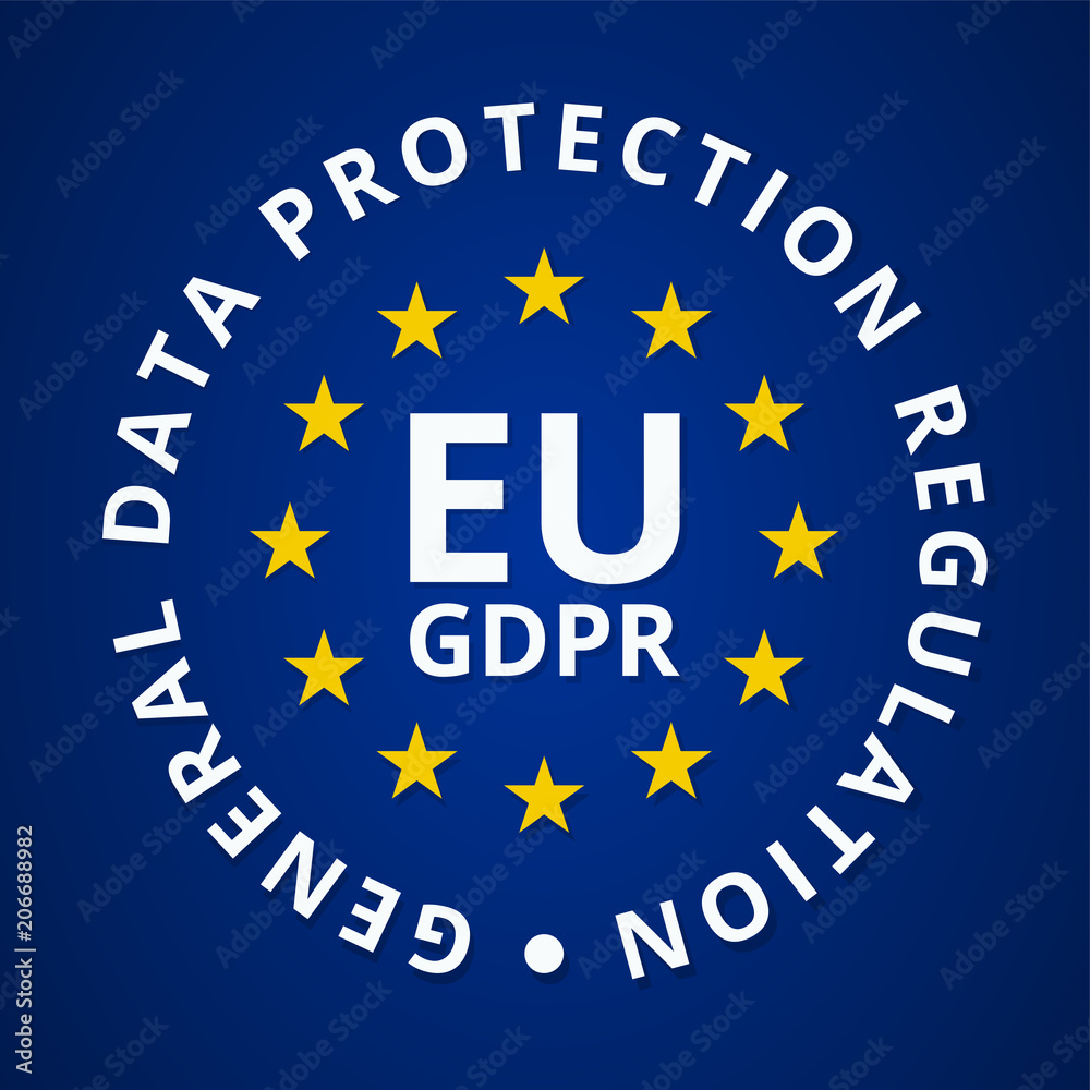 EU GDPR label illustration