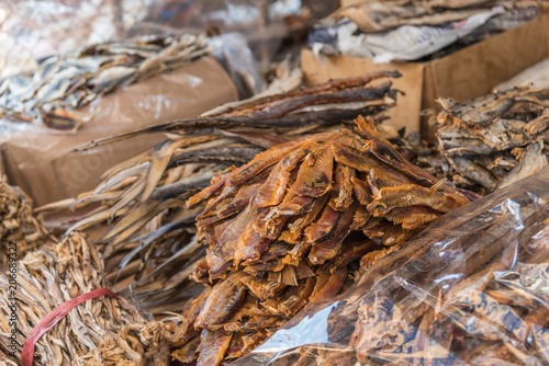 Salted fish (dried fish) for sale at market