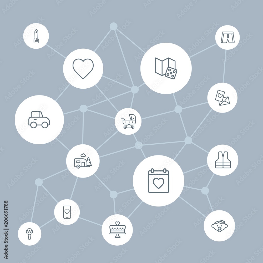 Abstract background with polygonal connected lines and travel, valentine, kids and toys outline icons. Can be use for websites, mobile apps, presentations and other design works Abstract background with polygonal connected lines and travel, valentine, kids and toys outline icons. Can be use for websites, mobile apps, presentations and other design works