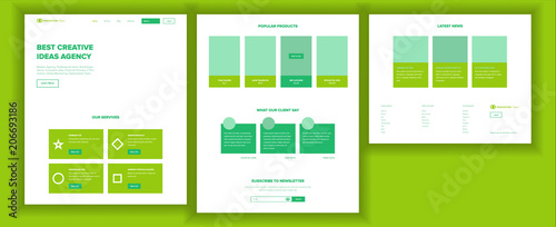 Web Page Design Vector. Website Business Style. Front End Site Scheme. Landing Template. Innovation Cyberspace. Responsive Blank. Benefits Scheme. Illustration