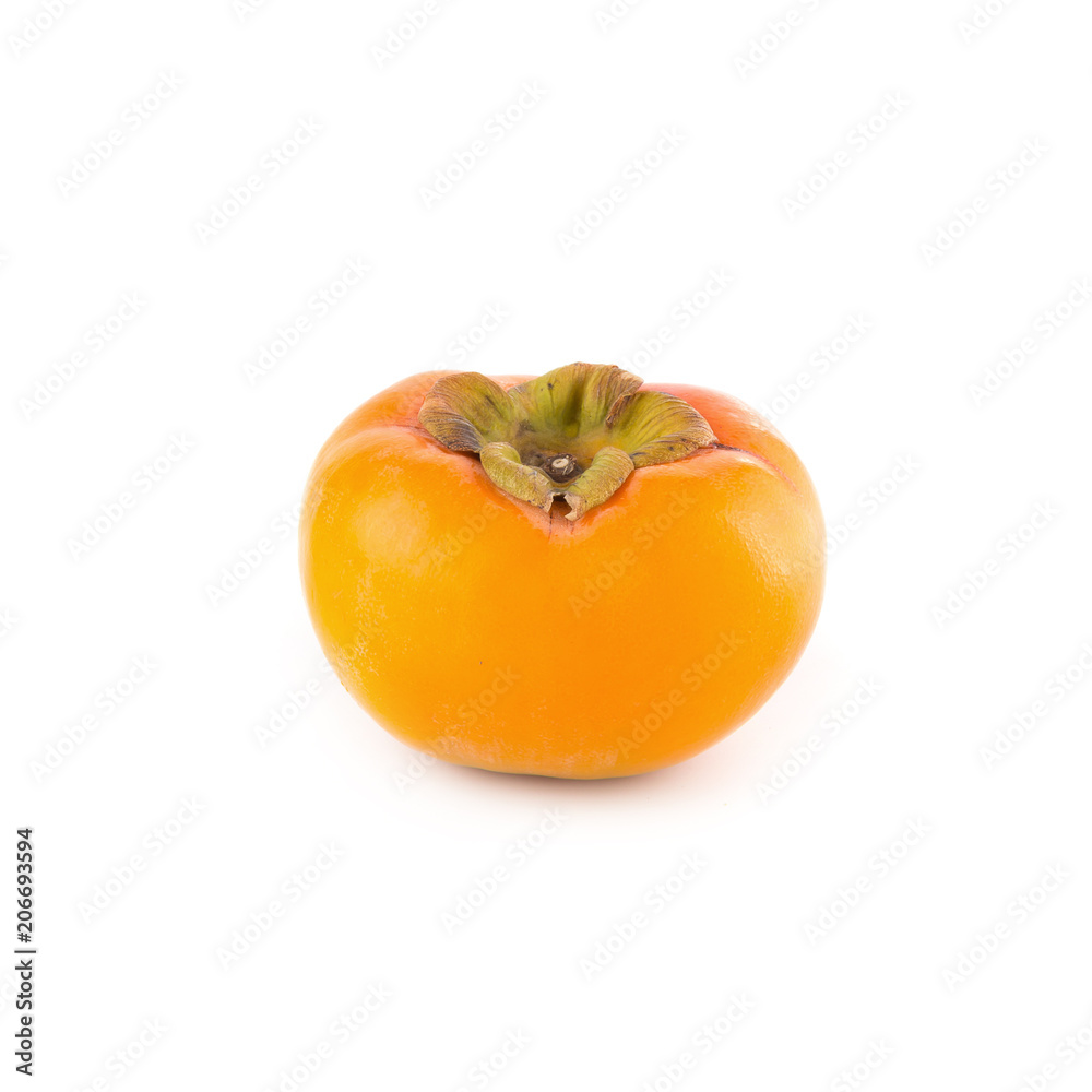 fresh ripe persimmons isolated on white background fresh ripe persimmons isolated on white background