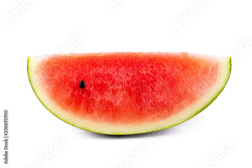 Watermelon and watermelon pieces isolated on a white background