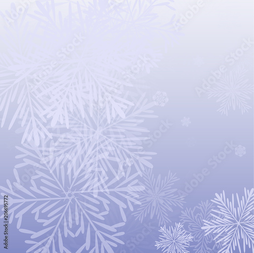 Blue Winter Background with Snowflakes © litvinovaelena86