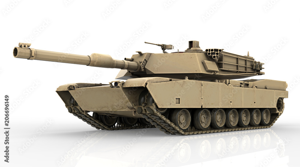 Military Tank isolated on white background