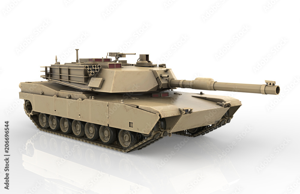 Military Tank isolated on white background