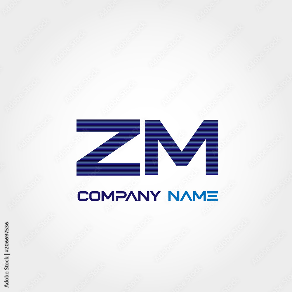 Initial Letter ZM Logo Template Design Vector Initial Letter ZM Logo Template Design Vector