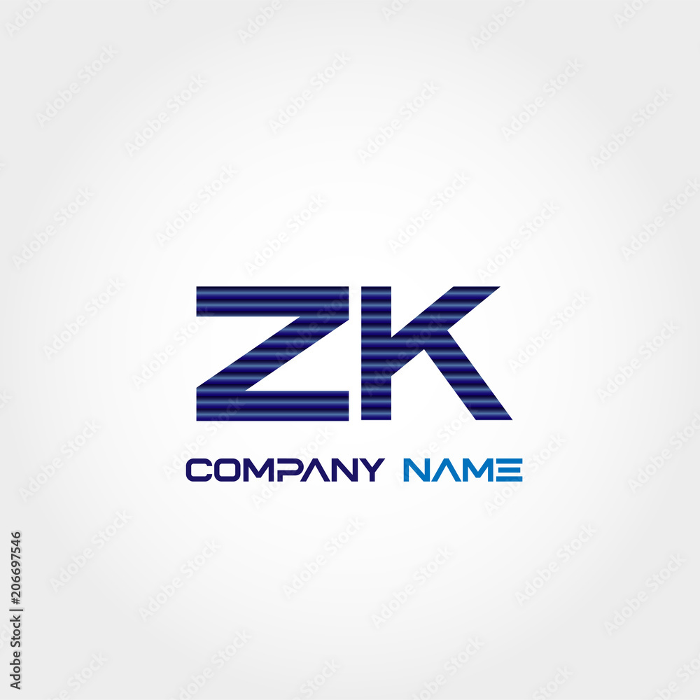 Initial Letter ZK Logo Template Design Vector Initial Letter ZK Logo Template Design Vector