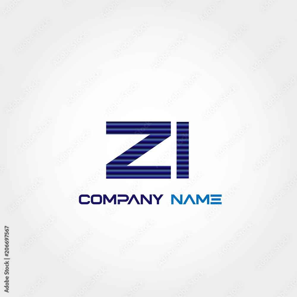 Initial Letter ZI Logo Template Design Vector Initial Letter ZI Logo Template Design Vector