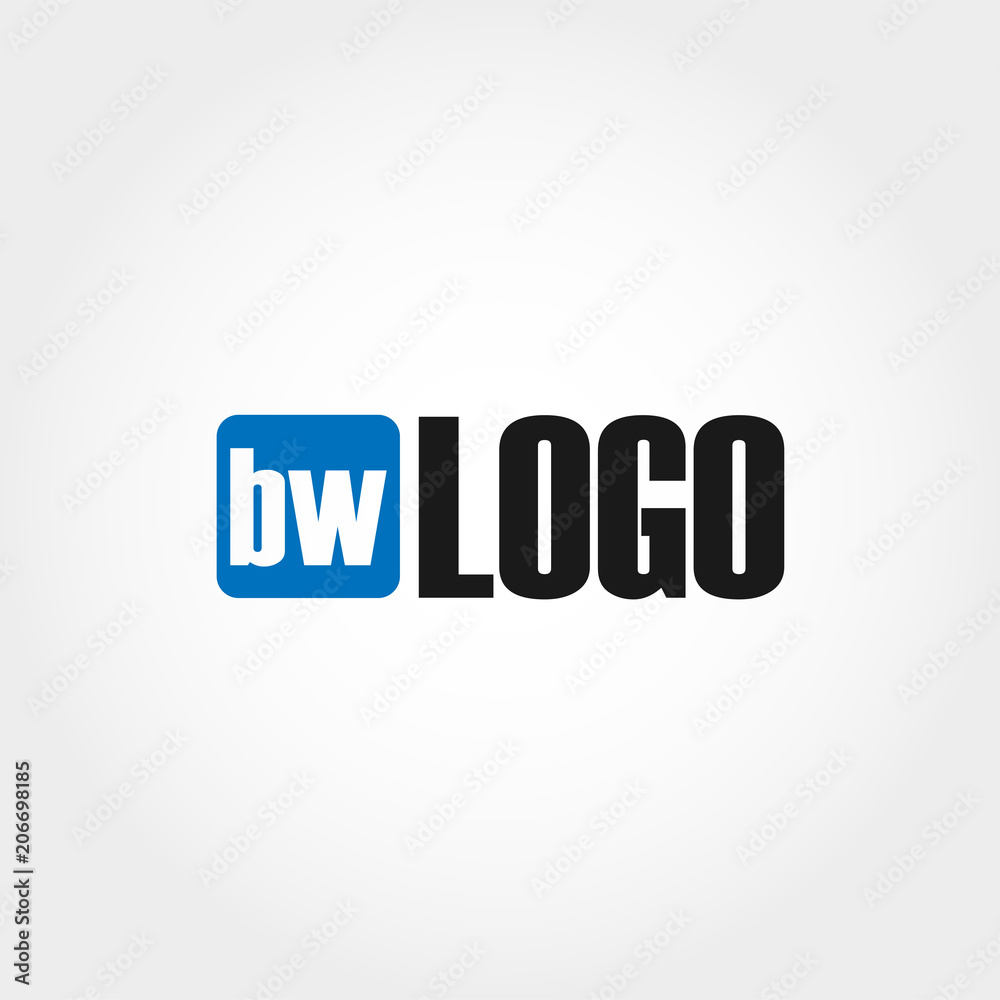Initial Letter BW Logo Template Vector Design Initial Letter BW Logo Template Vector Design