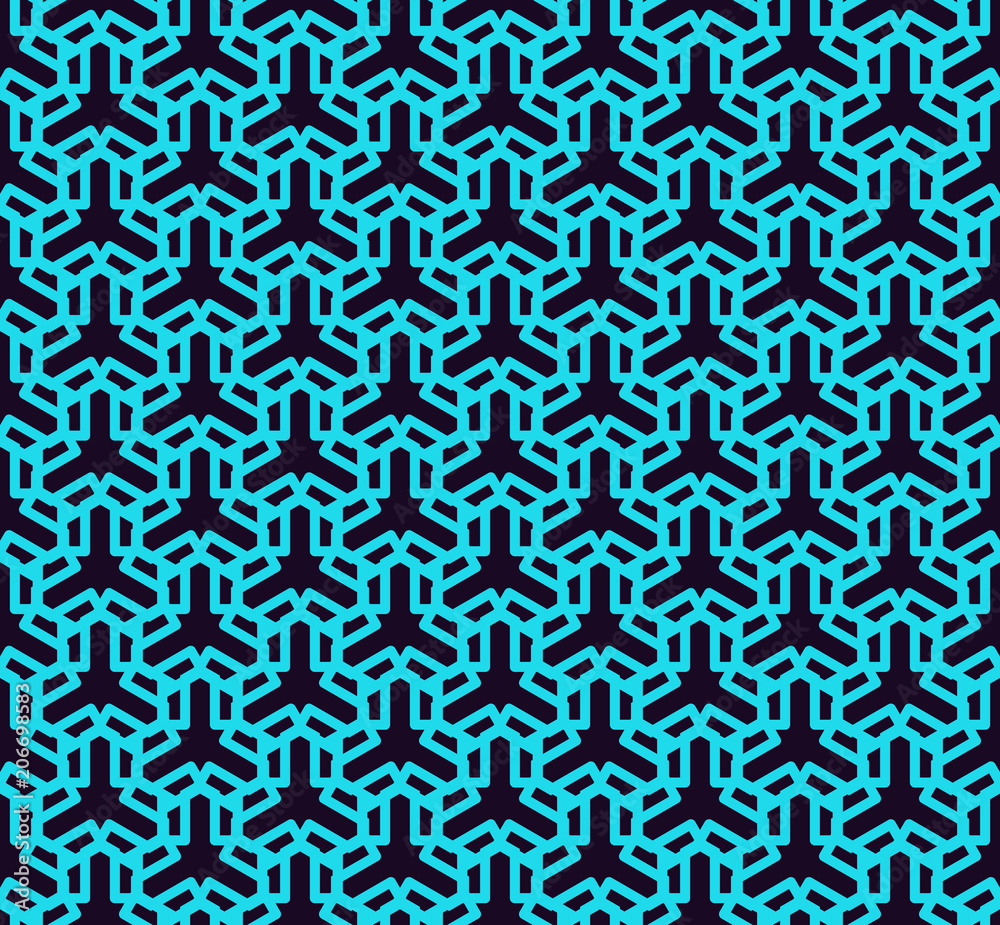 Vector seamless pattern. Modern stylish linear texture. Repeating geometric tiles with line elements.