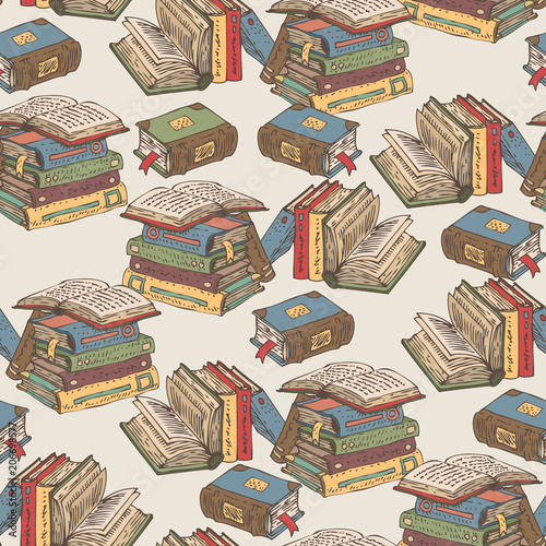 Books Seamless Pattern photo