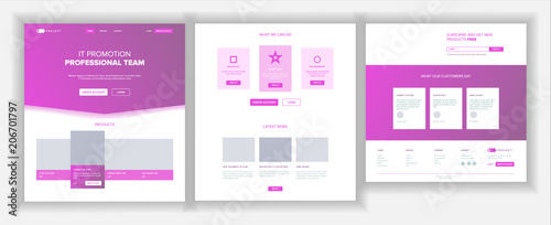 Website Page Vector. Business Agency. Web Page. Landing Design Template. Network Connection. Digital Developer. Cryptography Farm. Application Newspaper. Illustration