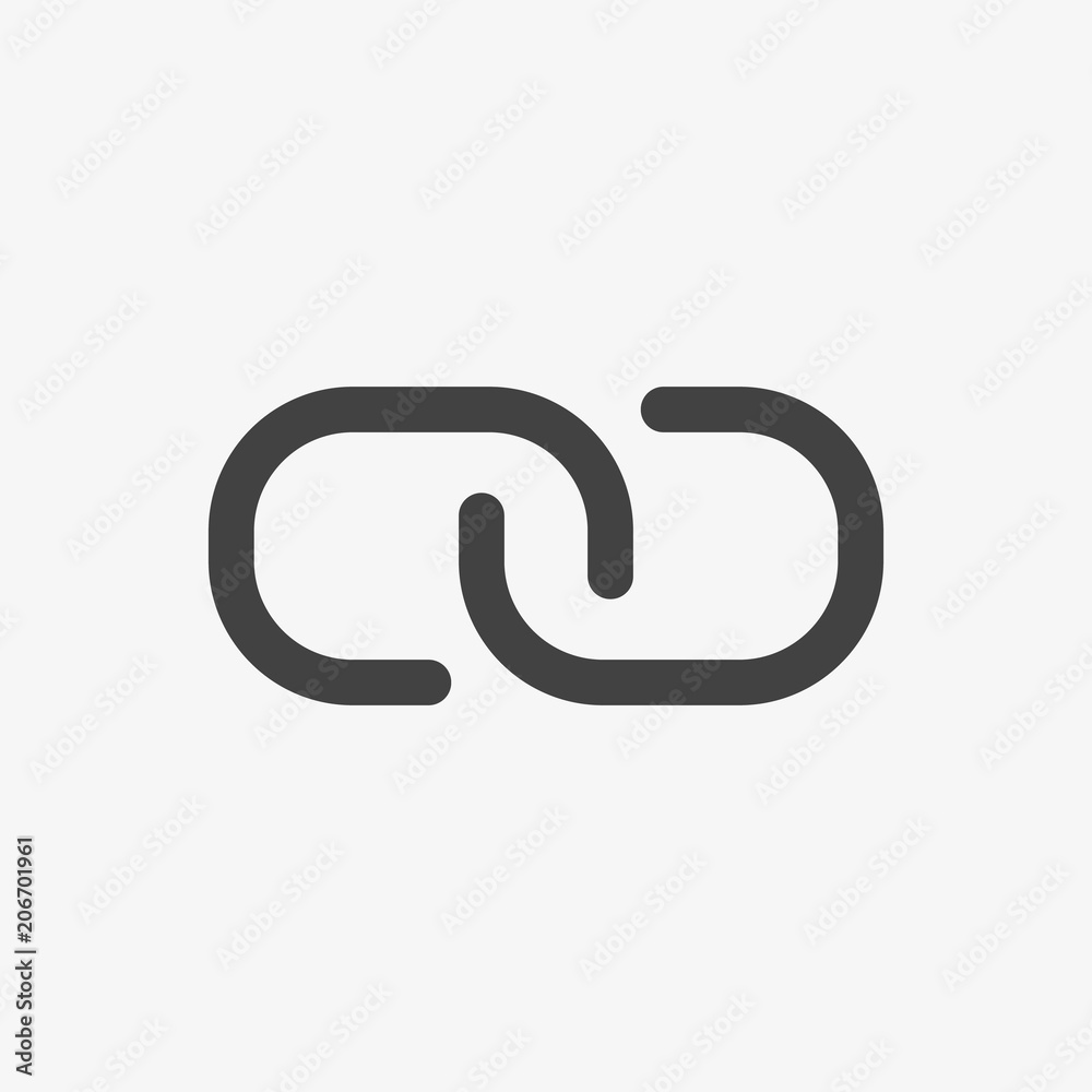 Link icon, multimedia icon. Glyph, Solid style Link icon, multimedia icon. Glyph, Solid style