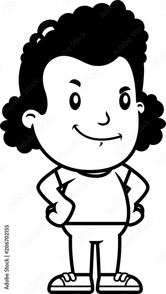 Fototapeta premium Cartoon Girl Confident