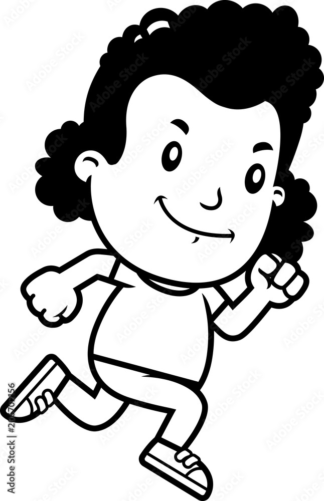 Cartoon Girl Running Cartoon Girl Running