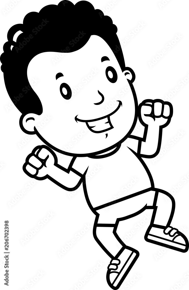 Cartoon Boy Jumping