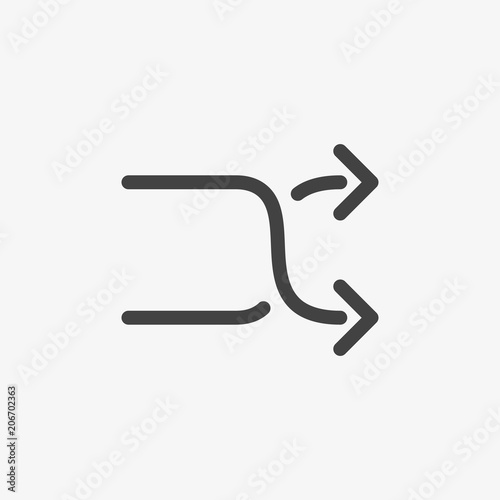Shuffle icon, arrows icon. Glyph, Solid style