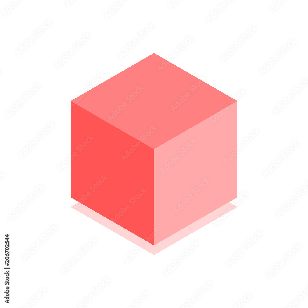 Abstract cubic icon. Isometric illustration for covers design in flat 3D style. Vector geometric logo. Abstract cubic icon. Isometric illustration for covers design in flat 3D style. Vector geometric logo.