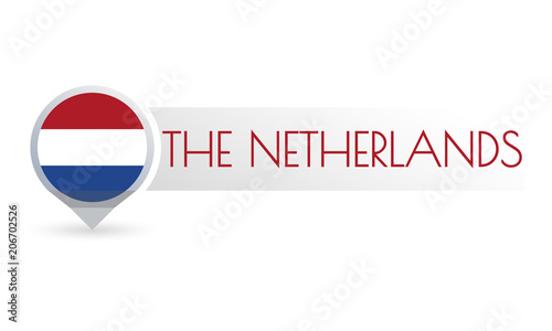 Free Download Holland flag. The Netherlands circle flag button in the map marker shape. Dutch country icon, badge or banner. Vector illustration. - GFXLoad