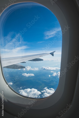 View through airplane window © Olena Bloshchynska