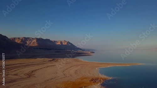 flyover of the dead sea in Israel