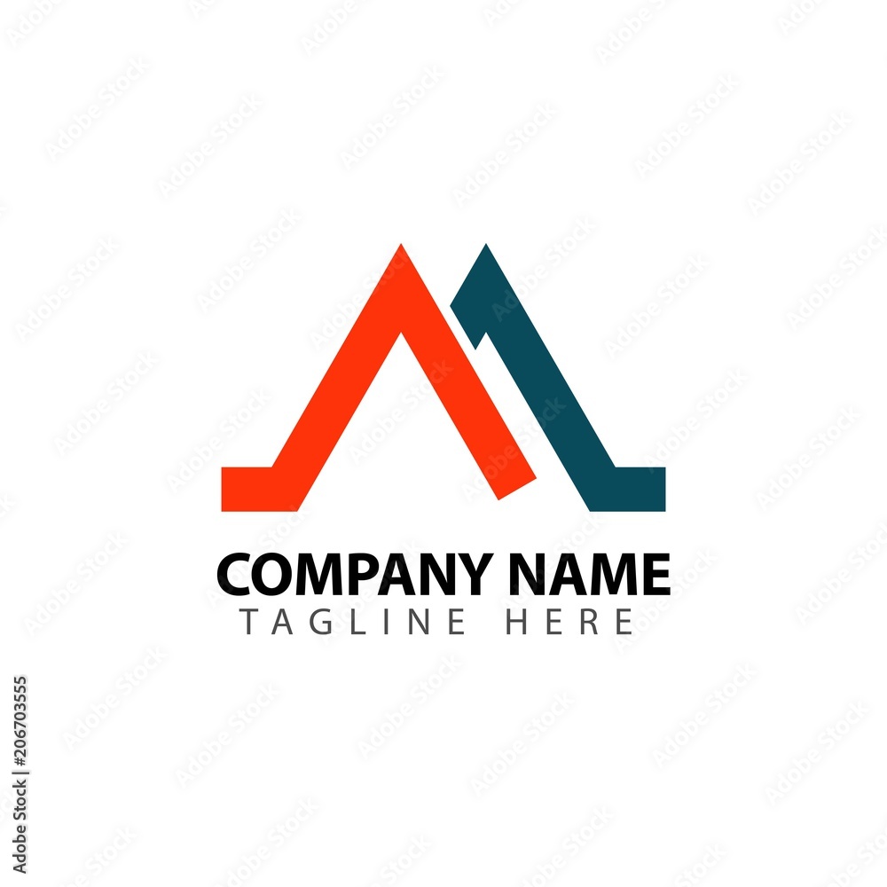M Company Logo Vector Template Design Illustration M Company Logo Vector Template Design Illustration