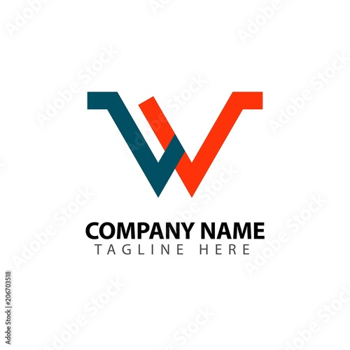 Free Download W Company Logo Vector Template Design Illustration - GFXLoad