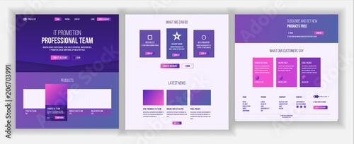 Web Page Design Vector. Website Business Concept. Web Design And Development. Landing Template. Global Monitoring. Modern Marketing. Business Interface. Illustration