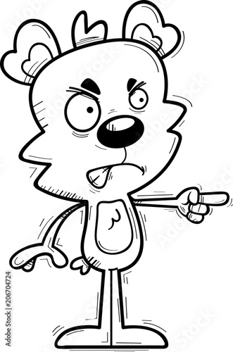 Angry Cartoon Male Bear