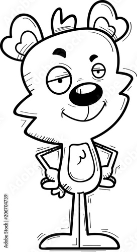 Confident Cartoon Male Bear