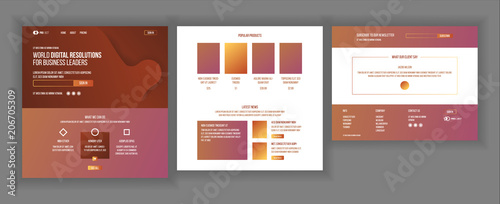 Main Web Page Design Vector. Website Business Reality. Shopping Online Landing Template. Creative Project. Information Tools. Progress Report. Business Success. Illustration