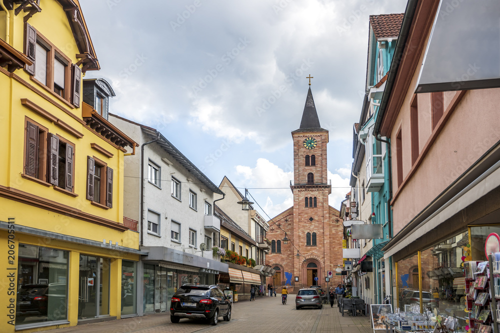 Obraz premium Eberbach, Fussgängerzone