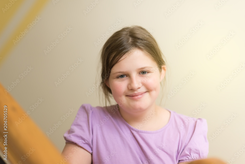 Indoor Portret of smiling pretty little girl Indoor Portret of smiling pretty little girl