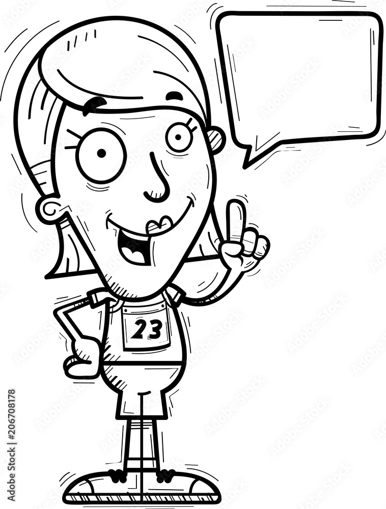Cartoon Track Athlete Talking Cartoon Track Athlete Talking