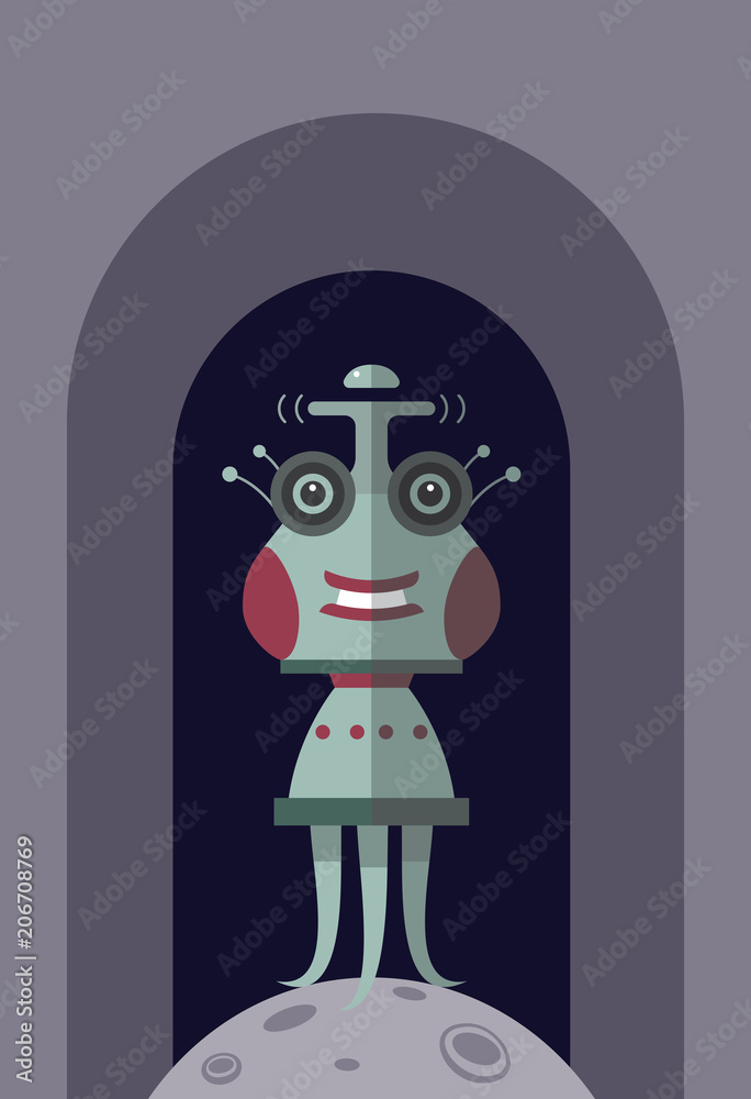 Funny cartoon alien Funny cartoon alien