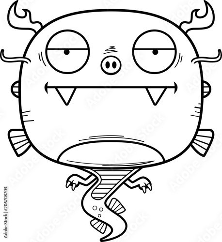 Bored Cartoon Chinese Dragon