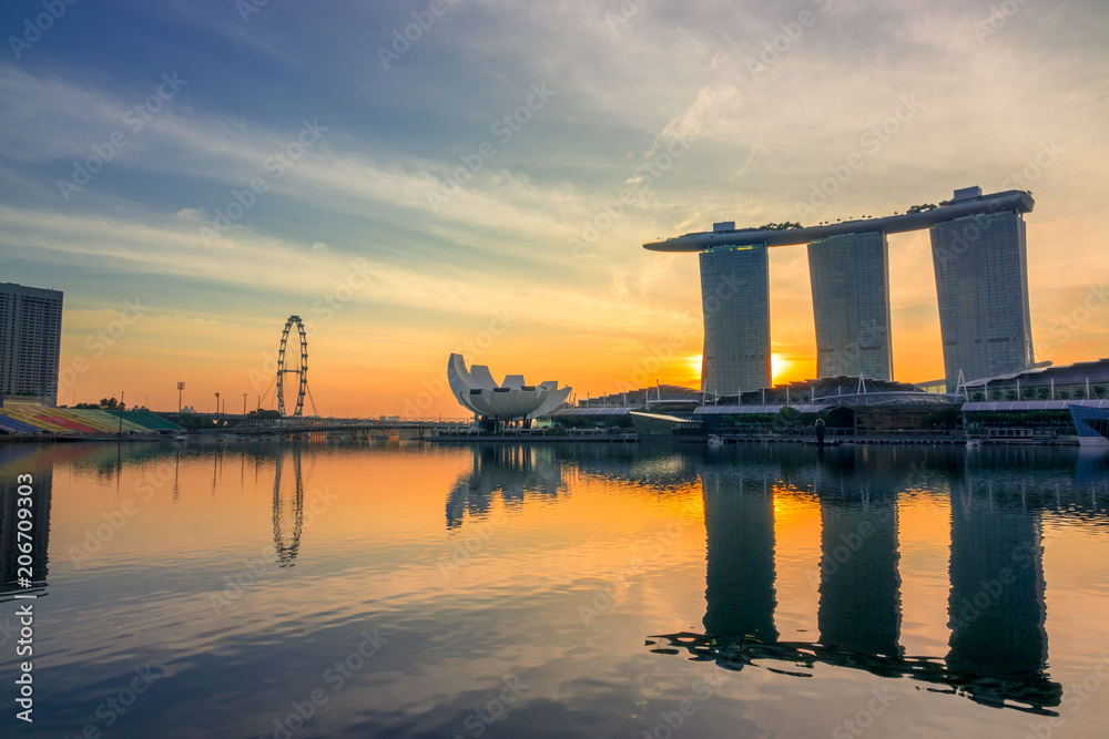 Morning in Marina Bay