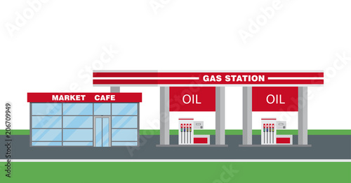 Vector gas station.