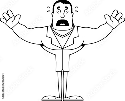 Cartoon Scared Doctor