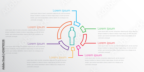 Vector infographic templates for detailed reports from the various process steps.There are 7 steps.