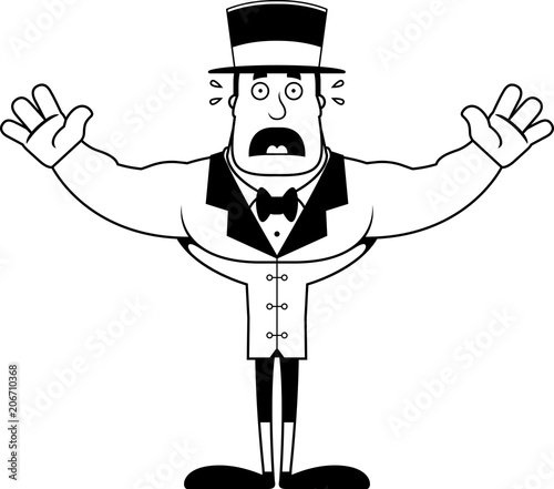 Cartoon Scared Ringmaster