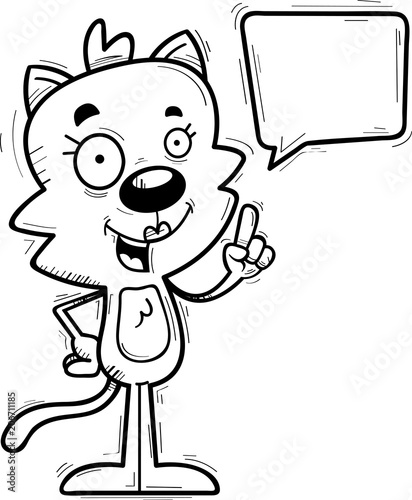 Cartoon Female Cat Talking