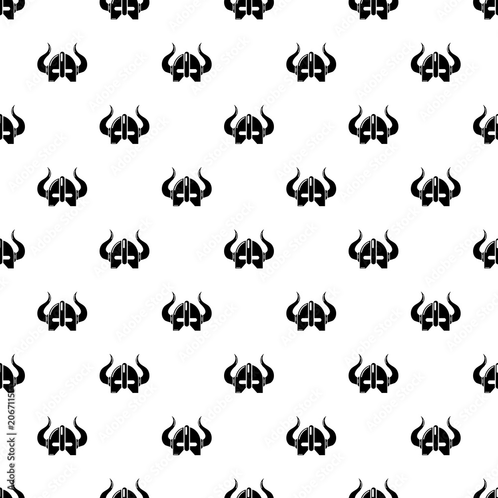 Viking helmet pattern vector seamless repeating for any web design